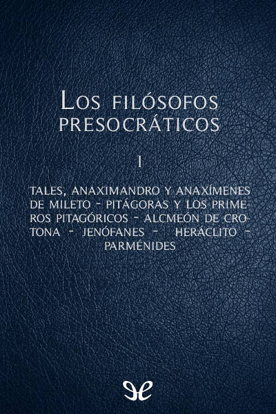 descargar libro Los filósofos presocráticos I