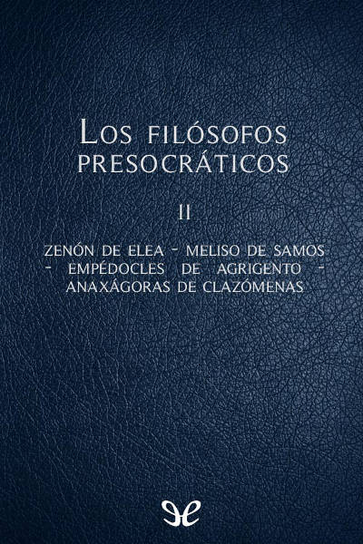 libro gratis Los filósofos presocráticos II