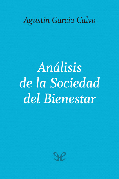 libro gratis Análisis de la Sociedad del Bienestar