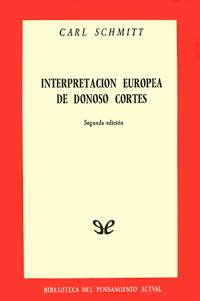 descargar libro Interpretación europea de Donoso Cortés