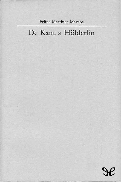 descargar libro De Kant a Hölderlin