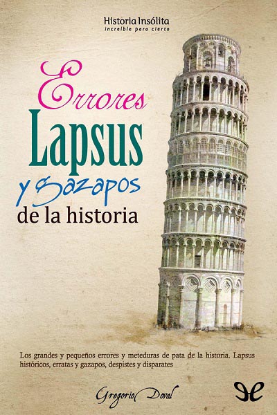 descargar libro Errores, lapsus y gazapos de la historia