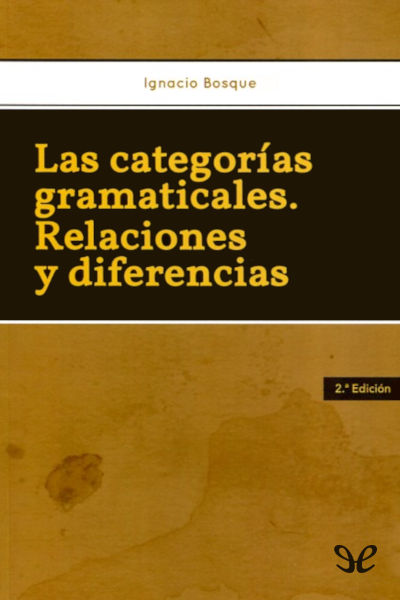 libro gratis Las categorías gramaticales