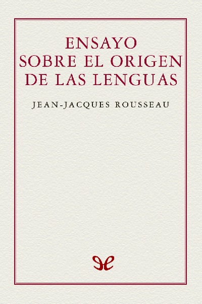 libro gratis Ensayo sobre el origen de las lenguas