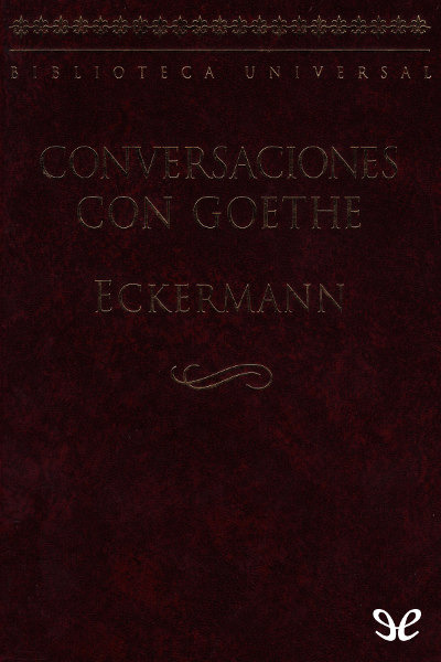 descargar libro Conversaciones con Goethe (B. U.)