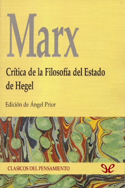 descargar libro Crítica de la Filosofía del Estado de Hegel