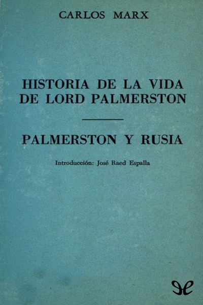 descargar libro Historia de la vida de Lord Palmerston