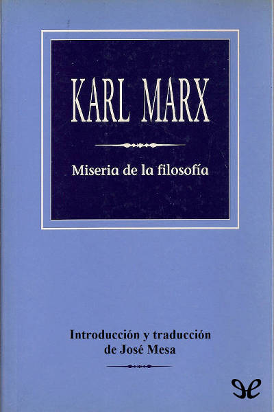 descargar libro Miseria de la filosofía (José Mesa)