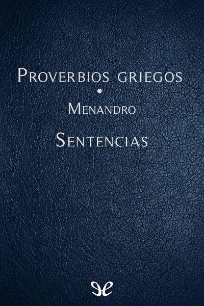 libro gratis Proverbios griegos. Sentencias