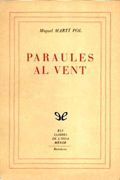 descargar libro Paraules al vent