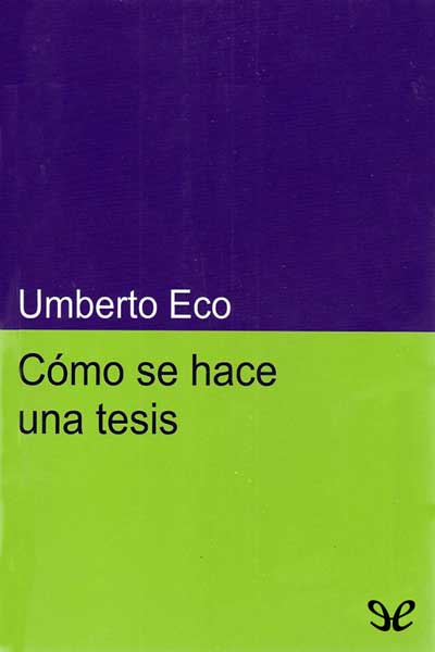 descargar libro Cómo se hace una tesis