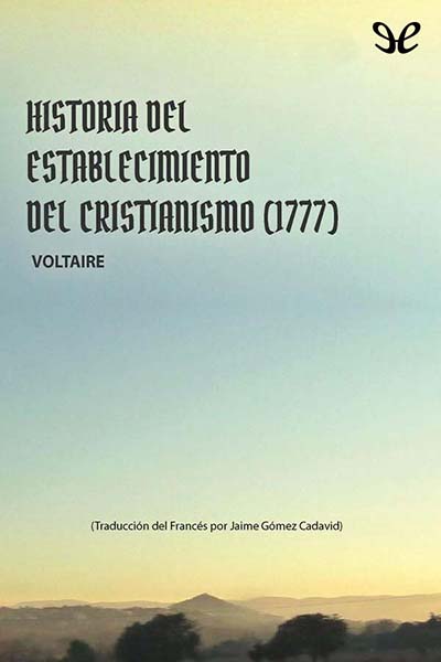 descargar libro Historia del establecimiento del cristianismo