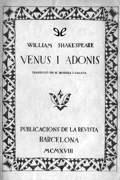 descargar libro Venus i Adonis (trad. Magí Morera)