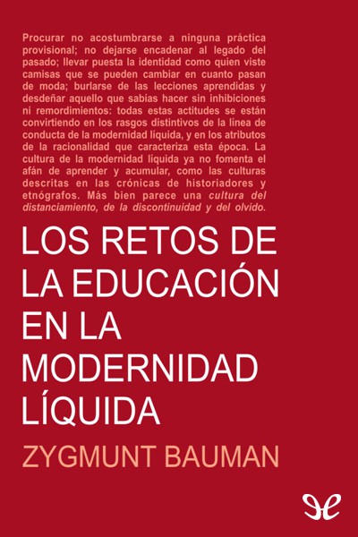 descargar libro Los retos de la educación en la modernidad líquida