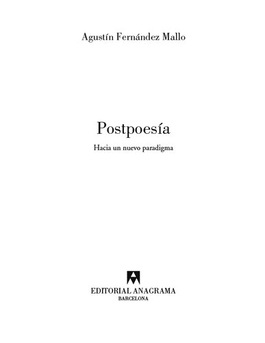 descargar libro Postpoesa