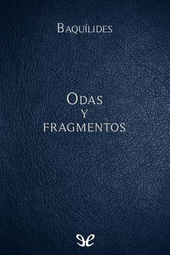 libro gratis Odas y fragmentos