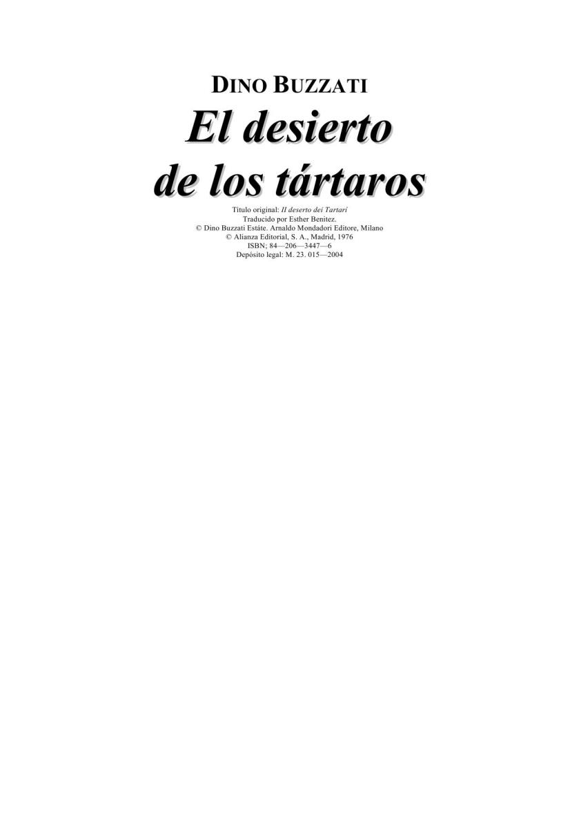 descargar libro El desierto de los tartaros