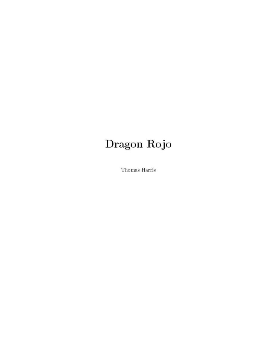 descargar libro El Dragon Rojo