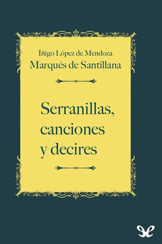 libro gratis Serranillas, canciones y decires