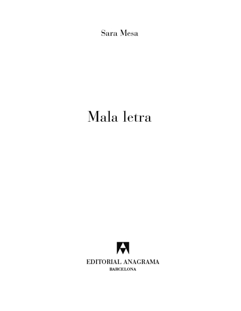 libro gratis Mala letra