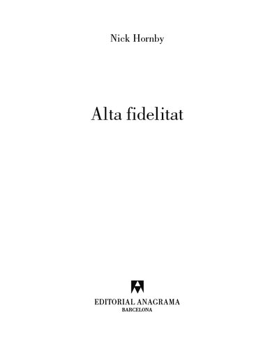 libro gratis Alta fidelitat