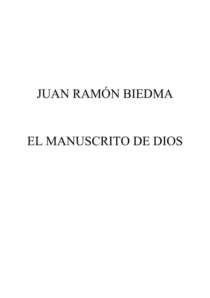 libro gratis El manuscrito de Dios