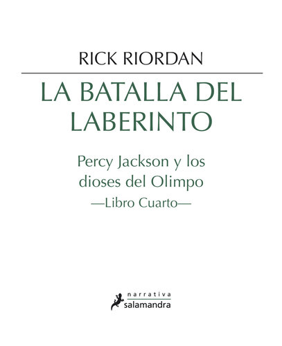 libro gratis La batalla del laberinto: Percy Jackson y los dioses del Olimpo IV