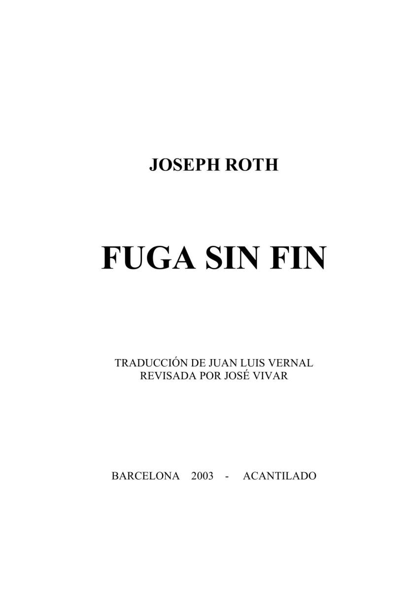 descargar libro Fuga sin fin