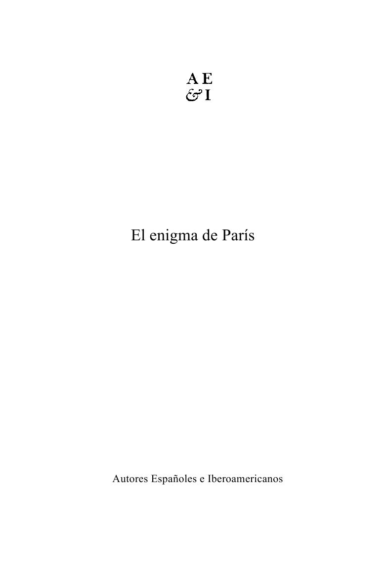 descargar libro El Enigma de Paris